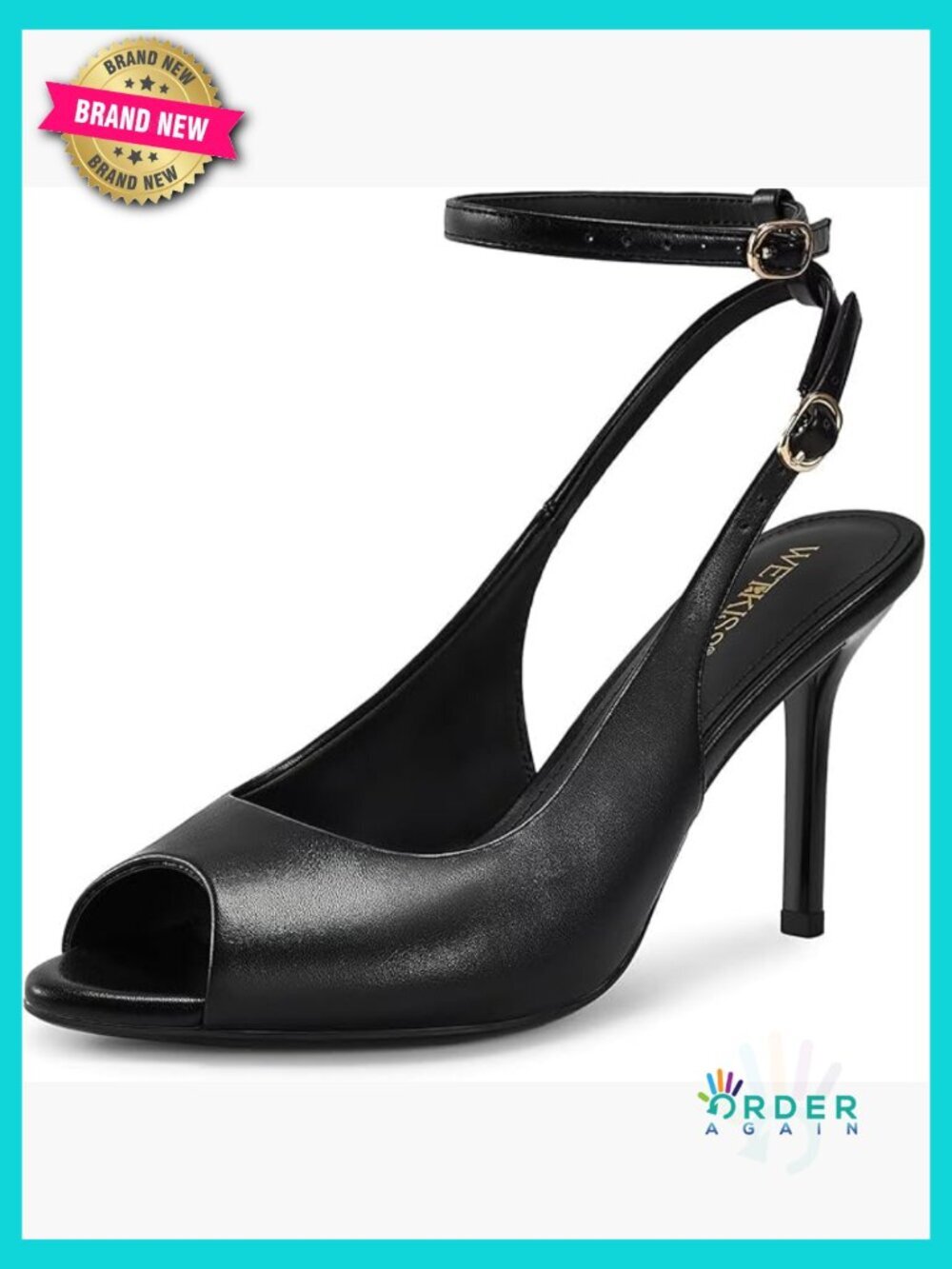 Stiletto Heels Slingback Pumps Open Peep Toe Adjustable Ankle Strap Sexy Party